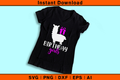 Birthday Girl Llama SVG Cute Alpaca Party Design Product Image 3
