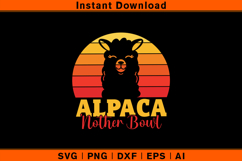 Funny Alpaca Nother Bowl SVG Retro Animal Design Product Image 1