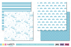 Boho llama printable paper for nursery projects