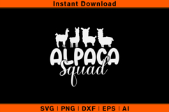 Alpaca Squad SVG Funny Llama Friends Craft Design Product Image 1