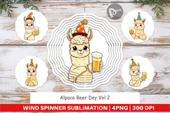 Wind Spinner Alpaca Beer Day Product Image 1