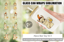 Glass Can Alpaca Beer Day Product Image 1