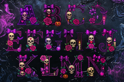 Gothic Halloween Alphabet Letters | Glitter &amp; Glam Product Image 2