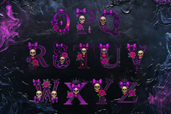 Gothic Halloween Alphabet Letters | Glitter &amp; Glam Product Image 3