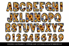 Patriotic Sunflower PNG Letters for 4th July Sublimation Product Image 3