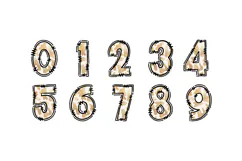 Cow Print Doodle Alphabet PNG, Hand Drawn Western Font Product Image 2
