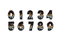 Western Sunflower Doodle Letters, Cow Print PNG Product Image 3