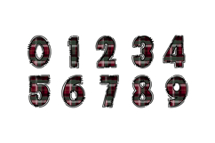 Plaid Christmas Alpha PNG, Festive Alphabet Product Image 3