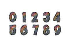 Rainbow Leopard Doodle Alphabet PNG Letters Product Image 3