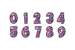 Pink Camo Denim Alphabet PNG Letters Product Image 3
