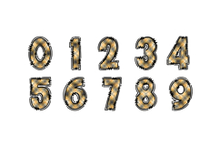 Mustard Yellow Plaid Alphabet PNG Letters Product Image 3
