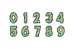 Neon Brushstroke Doodle Alpha PNG Product Image 3
