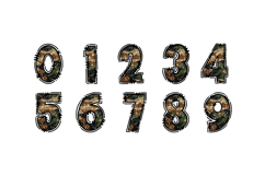 Glitter Camo Alphabet PNG, Sparkle Camouflage Doodle Letters Product Image 3