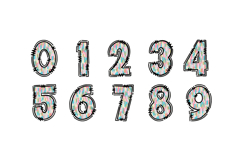 Pink Pastel Doodle Alphabet PNG Uppercase A-Z and Numbers 0- Product Image 3