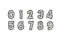 Pink Pastel Doodle Alphabet PNG Uppercase A-Z and Numbers 0- Product Image 3