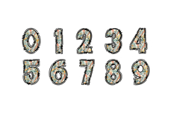 Retro Rainbow Alphabet PNG Product Image 3