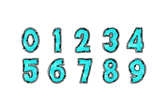 Teal Glitter Doodle Alpha PNG Product Image 3