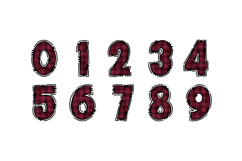 Buffalo Plaid Alphabet Doodle Letters PNG Product Image 3