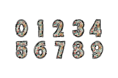 Vintage Floral Alphabet PNG, Hand Drawn Doodle Letters Product Image 3