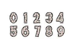 Vintage Holly Christmas Alphabet PNG, Retro Holiday Doodle Product Image 3