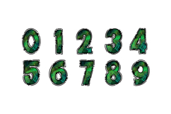 Emerald Doodle Alphabet PNG Letters Product Image 3