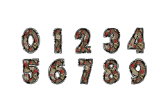 Red Floral Alpha Doodle Letter Set Product Image 3