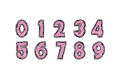 Pink Glitter Leopard Alphabet PNG, Doodle Letters Clipart Product Image 3
