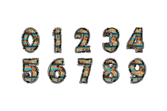 Cowboy Doodle Alpha PNG, Western Alphabet Product Image 3
