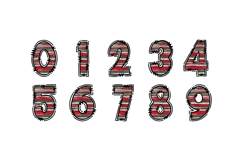 Christmas Brushstroke Alphabet PNG Product Image 3