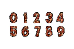 Autumn Floral Doodle Alpha PNG, Sunflower Alphabet Product Image 3