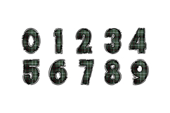 Tartan Plaid Doodle Alpha PNG Product Image 3