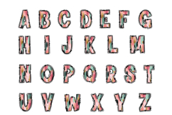 Hand Drawn Doodle Alphabet PNG Letters Product Image 2