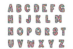 Rainbow Brush Stroke Alphabet PNG, Colorful Doodle Letters Product Image 2
