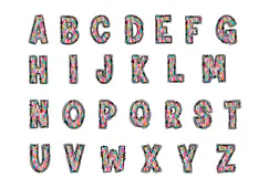 Rainbow Brush Stroke Alphabet PNG, Colorful Doodle Letters Product Image 2