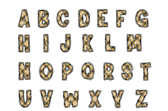 Mustard Yellow Plaid Alphabet PNG Letters Product Image 2