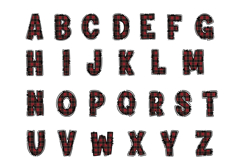 Red Buffalo Check Doodle Alpha PNG Product Image 2