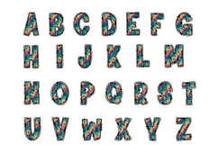 Galaxy Paw Print Alphabet PNG, Dog Bone Doodle Letters Product Image 2