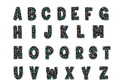 Paw Print Alphabet PNG, Dog Bone Doodle Letters Product Image 2