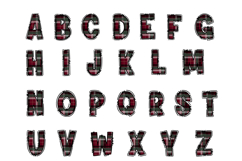 Plaid Christmas Alpha PNG, Festive Alphabet Product Image 2