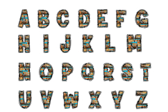 Cowboy Doodle Alpha PNG, Western Alphabet Product Image 2