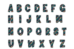 Dog Paw Print Alphabet PNG, Hand Drawn Doodle Letters Product Image 2