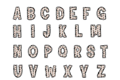Vintage Holly Christmas Alphabet PNG, Retro Holiday Doodle Product Image 2