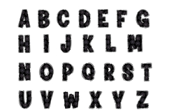 Halloween Alphabet PNG, Black Spiderweb Doodle Letters Product Image 2