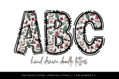 Christmas Alphabet PNG, Holiday Doodle Letters Product Image 1