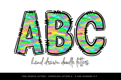 Neon Brushstroke Doodle Alpha PNG Product Image 1