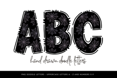 Halloween Alphabet PNG, Black Spiderweb Doodle Letters Product Image 1