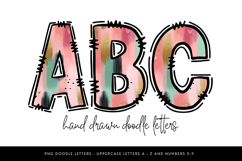 Hand Drawn Doodle Alphabet PNG Letters Product Image 1