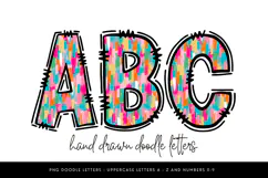 Rainbow Brush Stroke Alphabet PNG, Colorful Doodle Letters Product Image 1