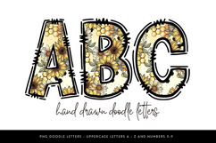 Sunflower Honeycomb Alphabet PNG Product Image 1
