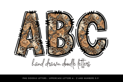 Leopard Floral Alpha Doodle Letter Set Product Image 1